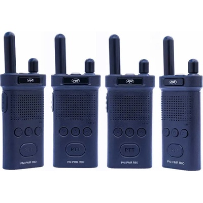 PNI PNI-R60-4 Ultra-Slim PMR Radio Kit 4-Pack USB-C SOS 1200mAh (PNI-R60-4)