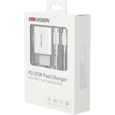 Hikvision Зарядно устройство Hikvision Phone Charger KIT, 20W fast charger plus USB C to C fast charging cable (HS-FC20-E02)