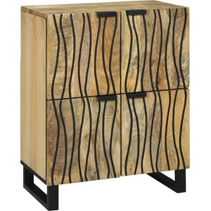 vidaXL Шкаф Кафяво 60 x 33 x 75 cm мангово дърво масив (4017962)
