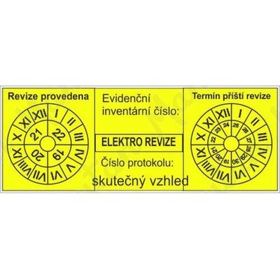 Manutan Označení revize spotřebičů, samolepka 105 x 40 x 0,1 mm, arch 30 ks