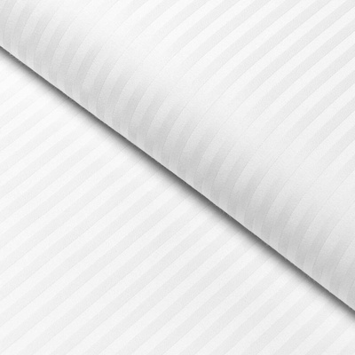Damašek Atlas Gradl bílý - tenké proužky 2 mm DM-012 - metráž šířka 285 cm