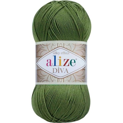 Alize příze Diva 79 matná zelená