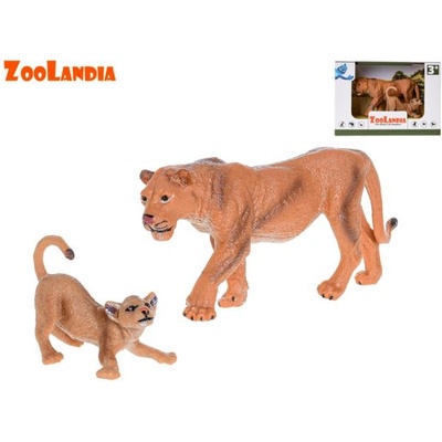 Mikro Зооландия лъвица с малкото си