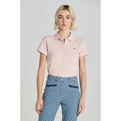 Gant SLIM SHEILD CAP SLEEVE PIQUE POLO FADED PINK