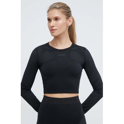 Calvin Klein Tréningové tričko s dlhým rukávom Performance 00GWS4K261 čierna