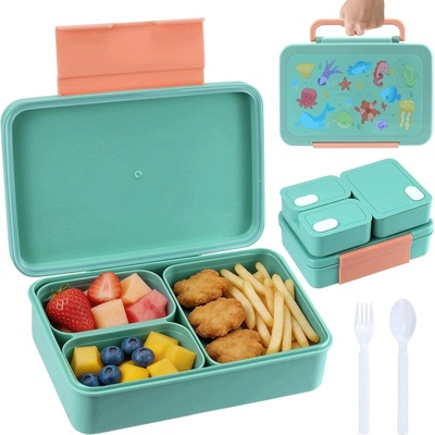 žiadna značka Raňajkový box 3v1 LUNCH BOX 1200 ML 3 NÁDOBY DO ŠKOLY PRE DETI