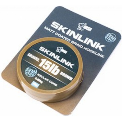 Kevin Nash šňůra SkinLink Semi Stiff 10m 15lbs Hravel Hnědá