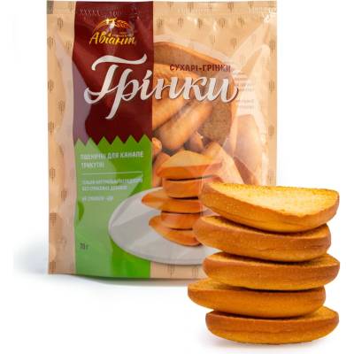 Suchary krutonky trojúhelníkové Aviant 70 g