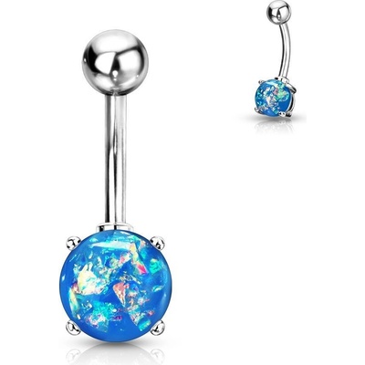 Šperky4U piercing do pupíku pryskyřičný opál WP01004-B