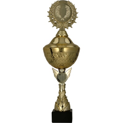 Pohár kovový zlatý Výška: 30,5 cm Průměr: 8 cm