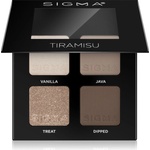 SIGMA Quad палитра сенки за очи цвят Tiramisu 4 гр