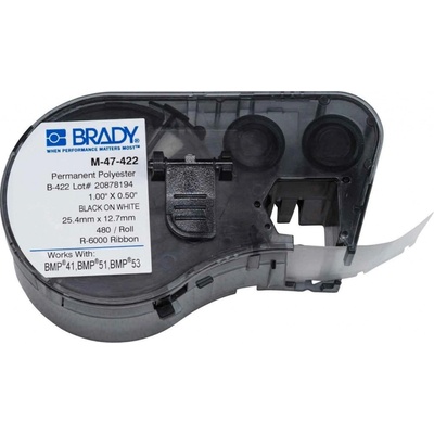 Brady M-47-422 / 131592, etikety 25.40 mm x 12.70 mm