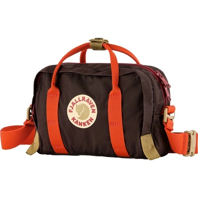 Fjällräven Kånken Koncept Crossbody 4 Black Oak-Rowan Red