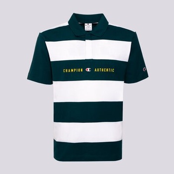 Champion Тениска Тип Поло Striped Тениска Тип Поло мъжки Дрехи Тениски 219858GS549 Зелен S (219858GS549)