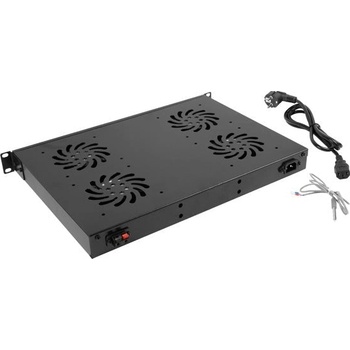 Lanberg Аксесоар, Lanberg 19"" fan unit / ventilation panel with lcd 4 fans + thermostat, 230V, black (AK-1503-B)