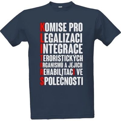 Tričko s potiskem K-L-I-T-O-R-I-S pánské denim – Hledejceny.cz