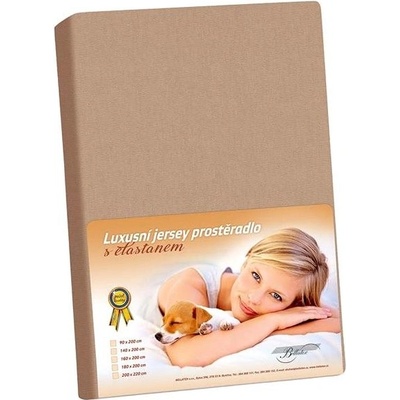 Bellatex plachta jersey s elastanom kávová 90x200