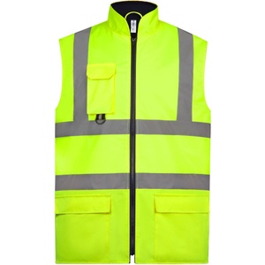 Yoko HI-VIS HV005 / Мъжка светлоотразителна подплатена водоустойчива жилетка - HV жълта M (79V005zv802)