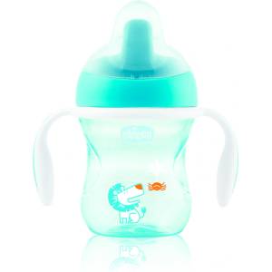 Chicco Преходна чаша Chicco, 200 ml, 6 m+, Момче (N0418)