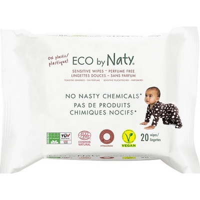 Eco by Naty vlhčené ubrousky Naty bez vůně 56 ks