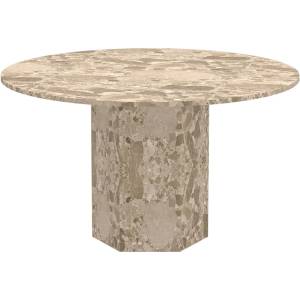Actona Светлокафява мраморна кръгла трапезна маса ø 130 cm Naxos - Actona (H000022340)