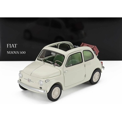 KYOSHO FIAT NUOVA 500 OPEN ROOF 1957 WHITE 1:18