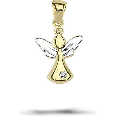 Lillian Vassago Přívěsek z kombinovaného zlata Anděl se zirkonem LLV66 GP189WY