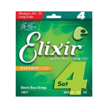 ELIXIR 4 strings NANOWEB Long .045 - .105