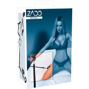 ZADO - кожен комплект за връзване към легло - черен
