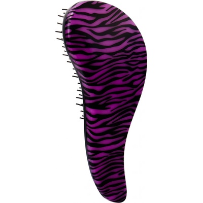 Detangler Zebra Pink rozčesávacia kefa na vlasy s rukoväťou