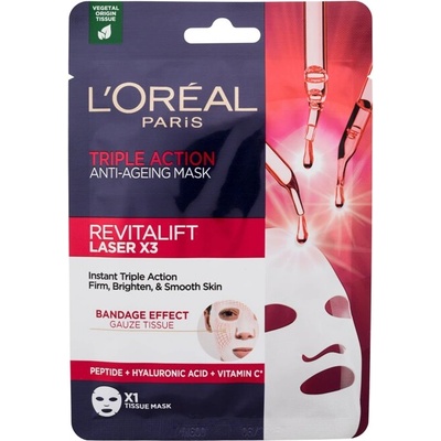 L'Oréal Revitalift Laser X3 Triple Action Tissue Mask от L'Oréal Paris за Жени Маска за лице 28г