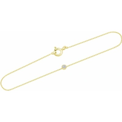 Eppi zlatý minimalistický náramok s diamantom Lepio BR36735