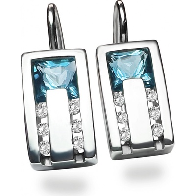 Stuchlík zlaté náušnice s topazy a diamanty 055758