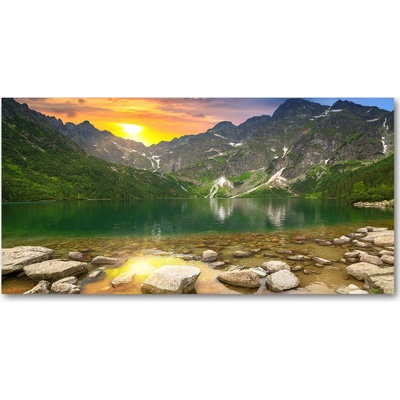Foto obraz sklenený horizontálny Morské oko Tatry 100x50 cm