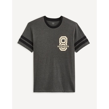 Celio Тъмно сива мъжка тениска с щампа Celio Celio | Siv | МЪЖЕ | S