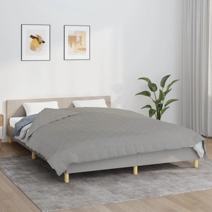 vidaXL Утежнено одеяло сиво 200x220 см 9 кг плат (3154785)