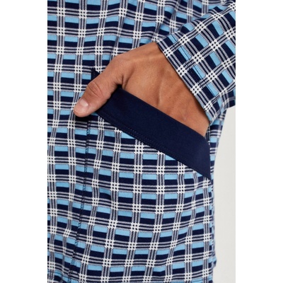 Italian Fashion Alden pánské pyžamo propínací modré