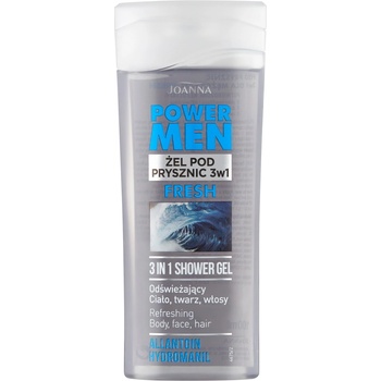 Joanna Power Men osviežujúci šampón-sprchový gél 3v1 pre mužov 100 ml