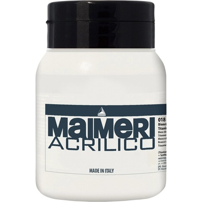 Maimeri Acrilico АКРИЛНА боя Titanium White 018 500 ml 1 бр (M0934018)