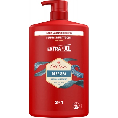 Old Spice Deep Sea Sprchový Gel A Šampon Pro Muže 1000 ml Dlouhotrvající Svěžest