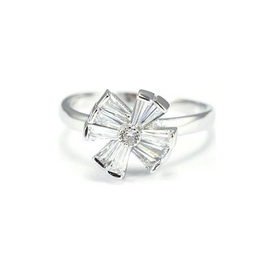 MEUCCI SS98R Stříbrný prsten s kameny