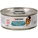 ONTARIO Консерва Ontario пилешки парчета и сьомга 95g (213-2002)