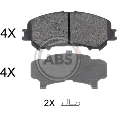 A.B.S. Sada brzdových platničiek kotúčovej brzdy 35045