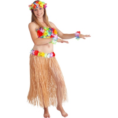 Rappa sukňa Hawaii dospelá 72 cm prírodná