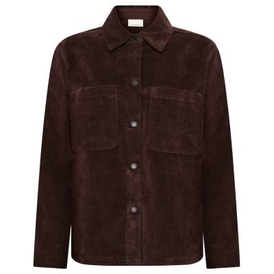 Дамска блуза KnowledgeCotton Apparel Women's 14 Wales Corduroy Blouse - Chocolate Torte (133-1340-0113)