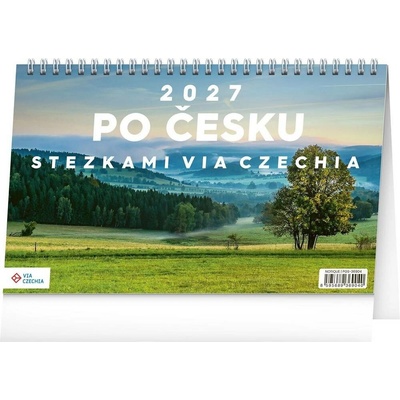 NOTIQUE stolní Po Česku stezkami Via Czechia 23,1 × 14,5 cm 2027