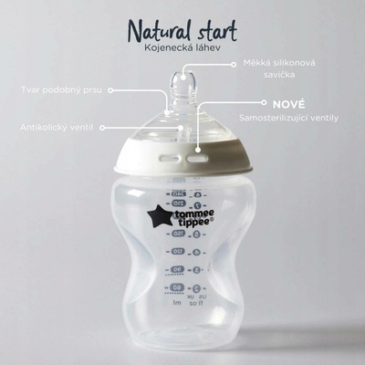 Tommee Tippee kojenecká lahev Anti Colic 2ks transparentní 340 ml