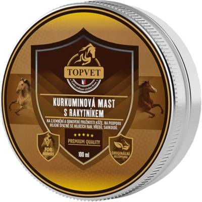 Topvet Kurkumínová masť s rakytníkom pre kone 0,1 l