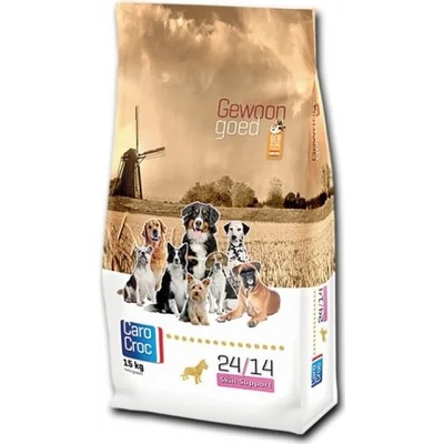 Carocroc skin support - храна за пораснали кучета, от всички породи, с пилешко месо, за красива козина и здрава кожа, Холандия - 12, 5 кг