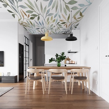 Art Gift Decor Фототапет за таван - Пролетни листа